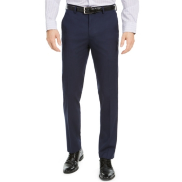 Alfani Men Slim Fit Stretch Solid Suit Pants Navy Size 40X32 - Picture 1 of 1